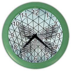 Graphic Pattern Wing Art Color Wall Clock by Pakrebo