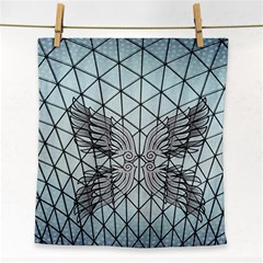 Graphic Pattern Wing Art Face Towel by Pakrebo