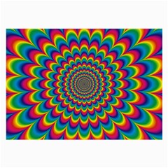 Psychedelic Colours Vibrant Rainbow Large Glasses Cloth (2-side) by Pakrebo