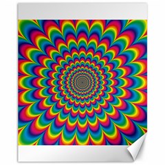 Psychedelic Colours Vibrant Rainbow Canvas 11  X 14  by Pakrebo