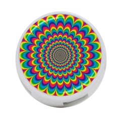 Psychedelic Colours Vibrant Rainbow 4-port Usb Hub (one Side) by Pakrebo