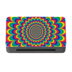 Psychedelic Colours Vibrant Rainbow Memory Card Reader With Cf by Pakrebo