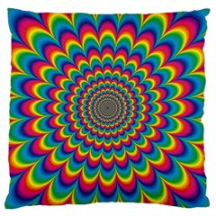 Psychedelic Colours Vibrant Rainbow Large Cushion Case (one Side) by Pakrebo