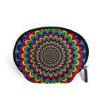 Psychedelic Colours Vibrant Rainbow Accessory Pouch (Small) Front