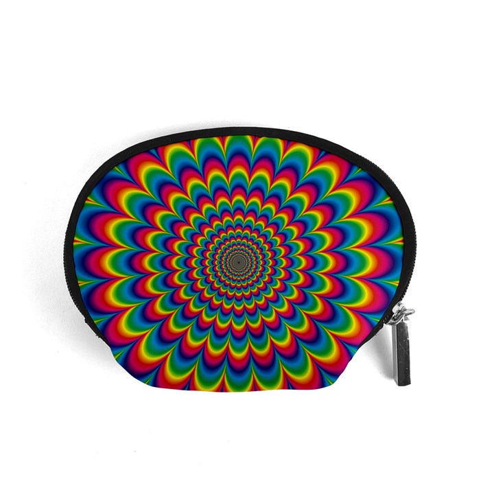 Psychedelic Colours Vibrant Rainbow Accessory Pouch (Small)