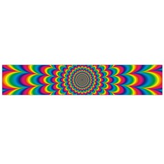 Psychedelic Colours Vibrant Rainbow Large Flano Scarf  by Pakrebo