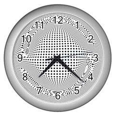 Illusion Form Shape Curve Design Wall Clock (silver) by Pakrebo