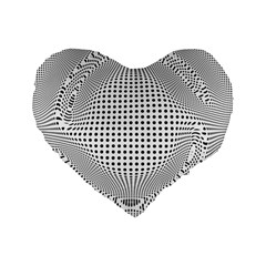 Illusion Form Shape Curve Design Standard 16  Premium Flano Heart Shape Cushions by Pakrebo