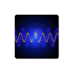 Light Shining Blue Frequency Sine Square Magnet by Pakrebo