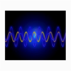 Light Shining Blue Frequency Sine Small Glasses Cloth by Pakrebo