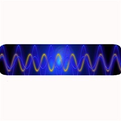 Light Shining Blue Frequency Sine Large Bar Mats by Pakrebo