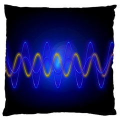 Light Shining Blue Frequency Sine Standard Flano Cushion Case (two Sides) by Pakrebo