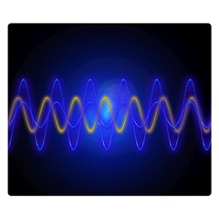 Light Shining Blue Frequency Sine Double Sided Flano Blanket (small)  by Pakrebo