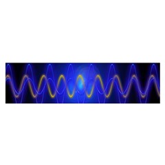 Light Shining Blue Frequency Sine Satin Scarf (oblong) by Pakrebo