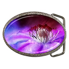 Clematis Structure Close Up Blossom Belt Buckles by Pakrebo