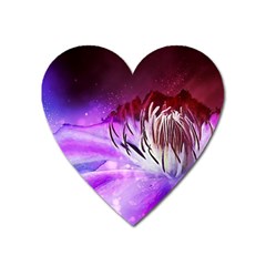 Clematis Structure Close Up Blossom Heart Magnet by Pakrebo