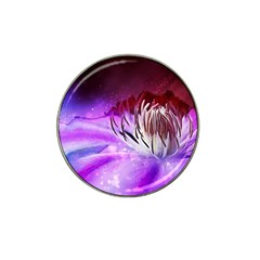 Clematis Structure Close Up Blossom Hat Clip Ball Marker by Pakrebo