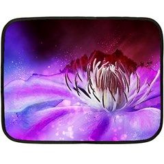 Clematis Structure Close Up Blossom Double Sided Fleece Blanket (mini)  by Pakrebo