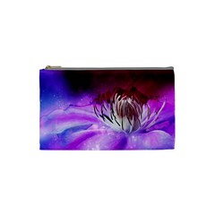 Clematis Structure Close Up Blossom Cosmetic Bag (small) by Pakrebo