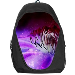 Clematis Structure Close Up Blossom Backpack Bag by Pakrebo