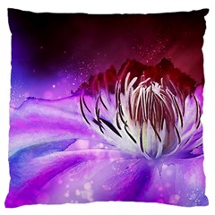 Clematis Structure Close Up Blossom Large Flano Cushion Case (one Side) by Pakrebo