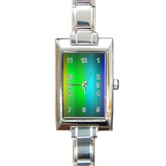 Lines Rainbow Colors Spectrum Color Rectangle Italian Charm Watch by Pakrebo