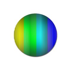 Lines Rainbow Colors Spectrum Color Magnet 3  (round) by Pakrebo