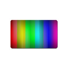 Lines Rainbow Colors Spectrum Color Magnet (name Card) by Pakrebo