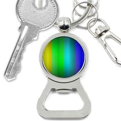 Lines Rainbow Colors Spectrum Color Bottle Opener Key Chains by Pakrebo