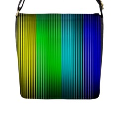 Lines Rainbow Colors Spectrum Color Flap Closure Messenger Bag (l) by Pakrebo