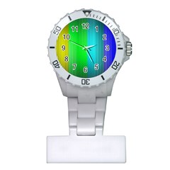 Lines Rainbow Colors Spectrum Color Plastic Nurses Watch by Pakrebo