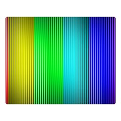 Lines Rainbow Colors Spectrum Color Double Sided Flano Blanket (large) 