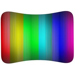 Lines Rainbow Colors Spectrum Color Velour Seat Head Rest Cushion by Pakrebo