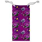 Flower Background Wallpaper Jewelry Bag Front