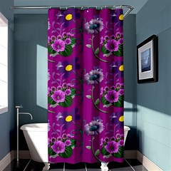 Flower Background Wallpaper Shower Curtain 36  X 72  (stall)  by Pakrebo