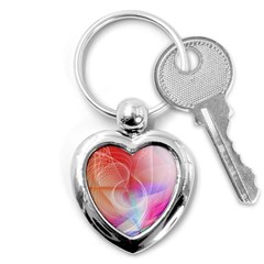 Background Nebulous Fog Rings Key Chains (heart)  by Pakrebo