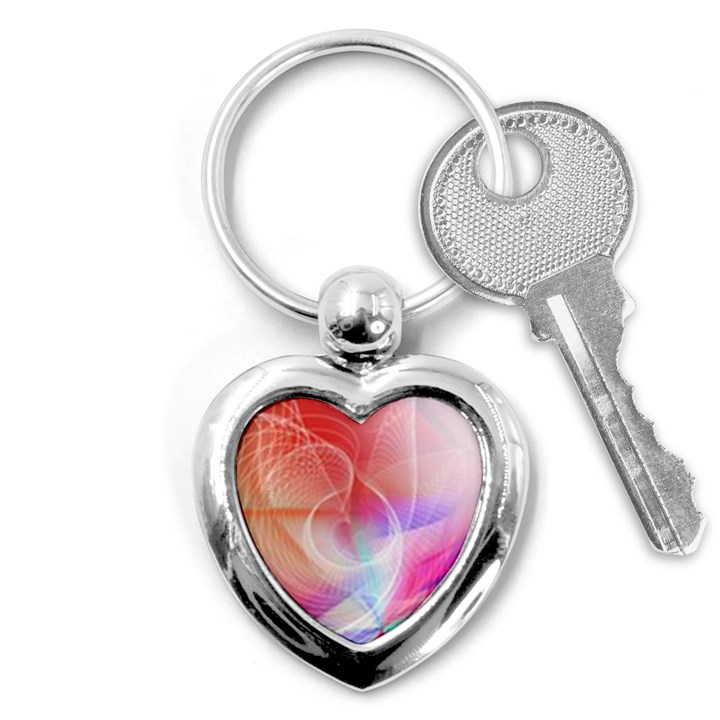 Background Nebulous Fog Rings Key Chains (Heart) 