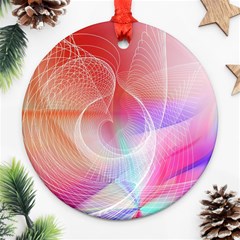 Background Nebulous Fog Rings Round Ornament (two Sides) by Pakrebo