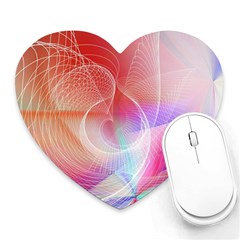 Background Nebulous Fog Rings Heart Mousepads by Pakrebo