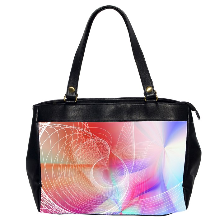 Background Nebulous Fog Rings Oversize Office Handbag (2 Sides)