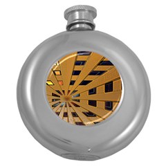 Graphics Assembly Transformation Round Hip Flask (5 oz)