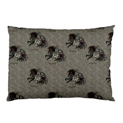 Awesome Steampunk Horse With Wings, Wonderful Pattern Pillow Case (two Sides) by FantasyWorld7