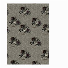 Awesome Steampunk Horse With Wings, Wonderful Pattern Small Garden Flag (two Sides) by FantasyWorld7