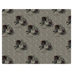 Awesome Steampunk Horse With Wings, Wonderful Pattern Double Sided Flano Blanket (medium) 