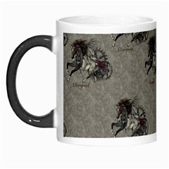 Awesome Steampunk Horse With Wings, Wonderful Pattern Morph Mugs by FantasyWorld7