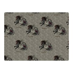 Awesome Steampunk Horse With Wings, Wonderful Pattern Double Sided Flano Blanket (mini)  by FantasyWorld7