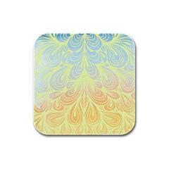 Wallpaper Scrapbook Paisley Rubber Square Coaster (4 Pack)  by Pakrebo