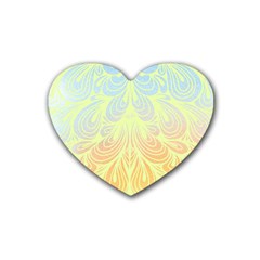 Wallpaper Scrapbook Paisley Rubber Coaster (heart)  by Pakrebo