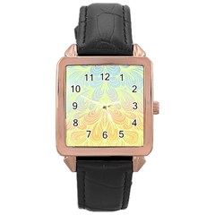 Wallpaper Scrapbook Paisley Rose Gold Leather Watch  by Pakrebo