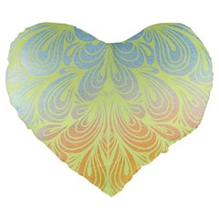 Wallpaper Scrapbook Paisley Large 19  Premium Flano Heart Shape Cushions by Pakrebo